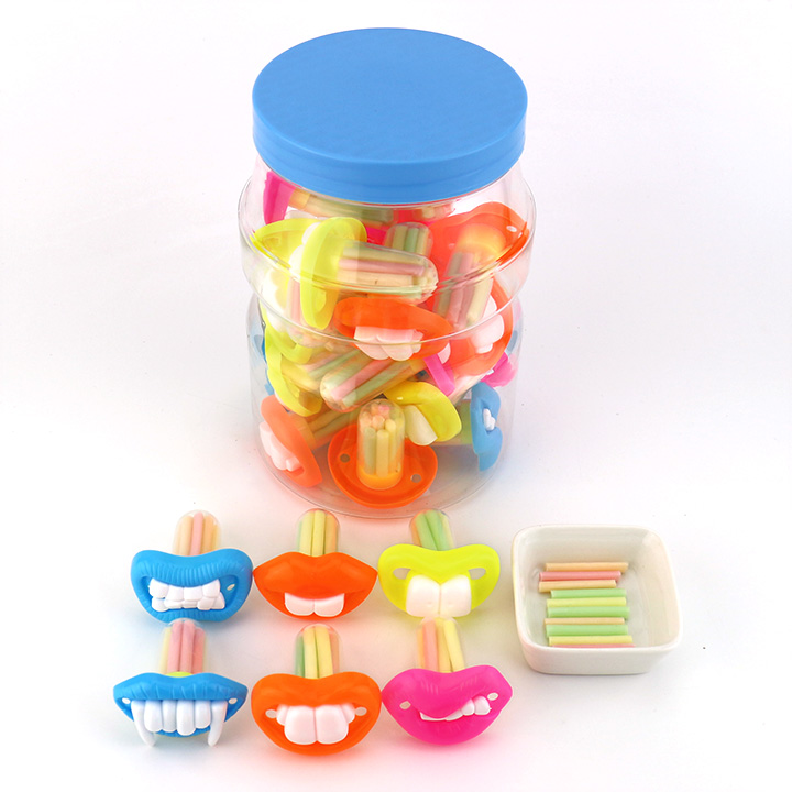 Halloween Buckteeth mouth toy and CC stick straw candy CH-C123