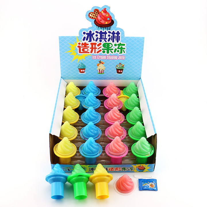 Torch shaped jelly pudding cup with popping candy CH-K296