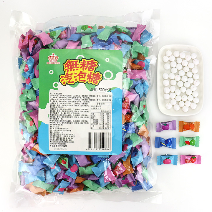 Wholesale sugar-free mixed fruit flavored soda bubble fizzy pressed tablet candy in bulk CH-S116