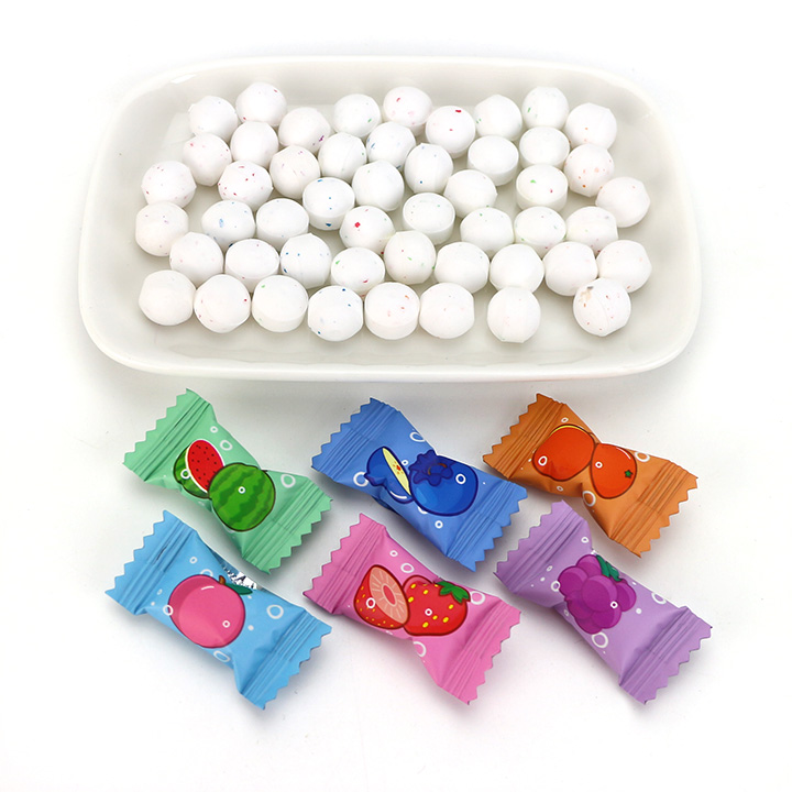 Wholesale sugar-free mixed fruit flavored soda bubble fizzy pressed tablet candy in bulk CH-S116
