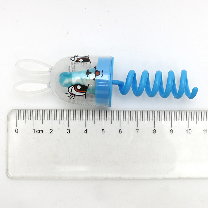 Cartoon rabbit head shaped finger spring nipple pop lollipop toy candy with mini pearl candy CH-T1292