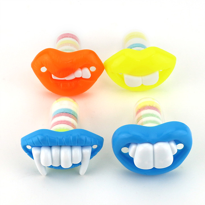 Halloween buckteeth mouth toy and whistle pressed candy CH-T1295
