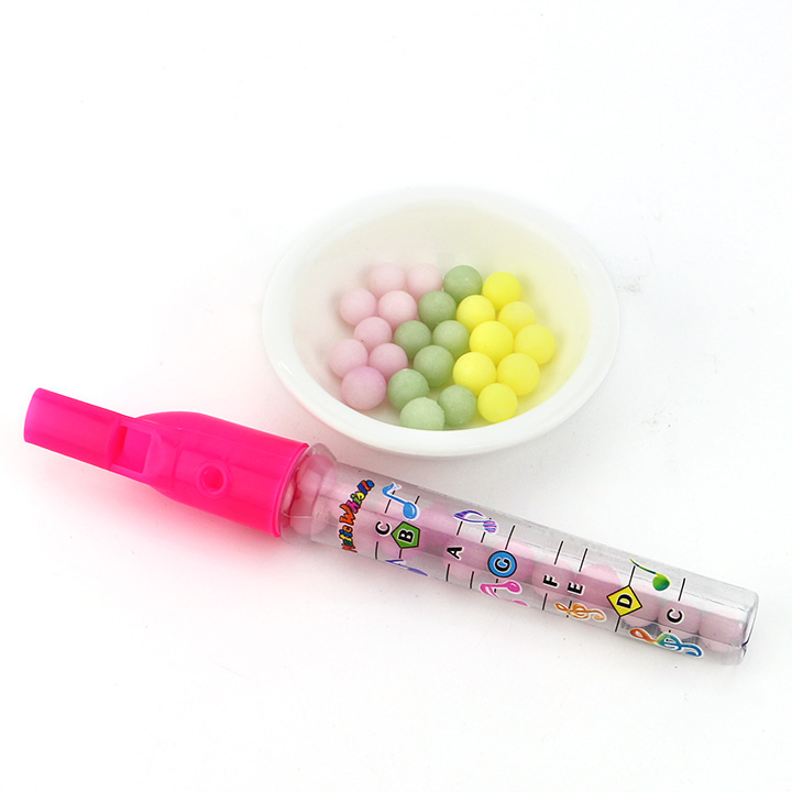 Voice whistle toy candy with colorful pearl candy CH-T1296