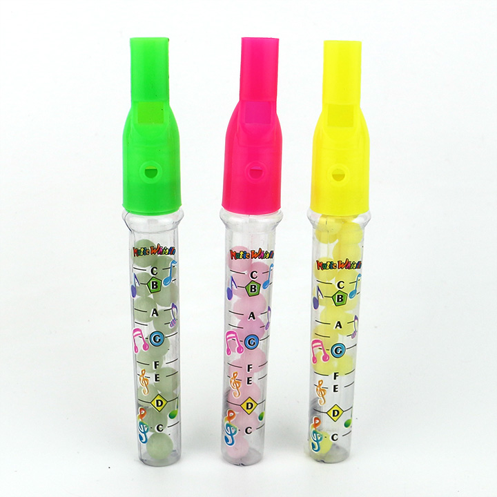 Voice whistle toy candy with colorful pearl candy CH-T1296