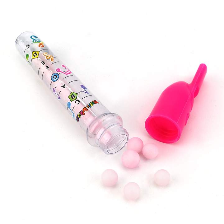 Voice whistle toy candy with colorful pearl candy CH-T1296