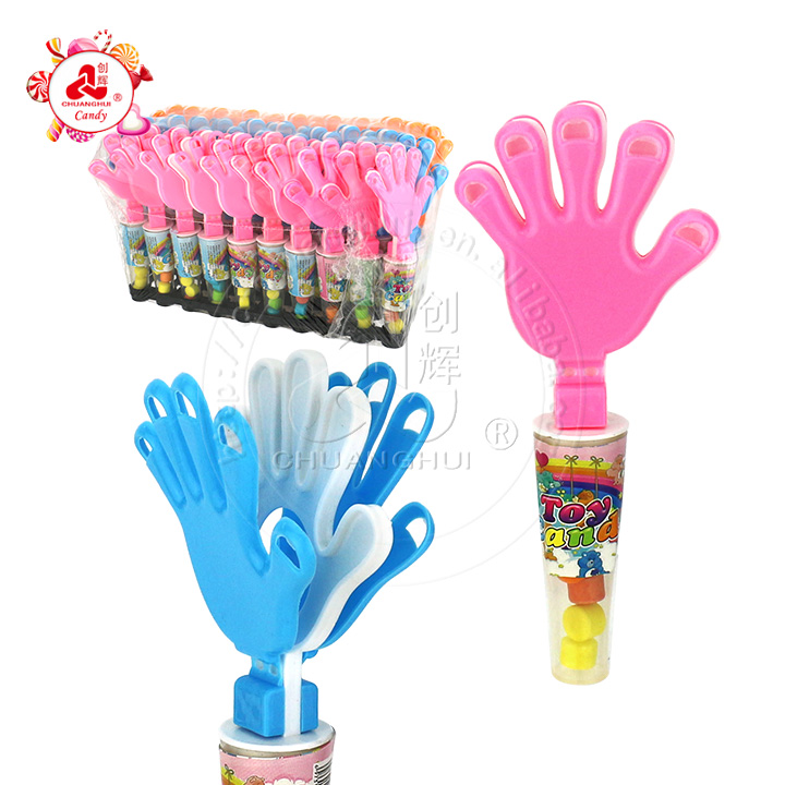 Colorful plastic mini hand clapping toy candy CH-T1299