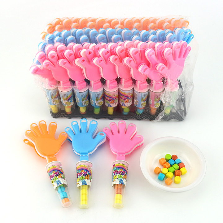 Colorful plastic mini hand clapping toy candy CH-T1299