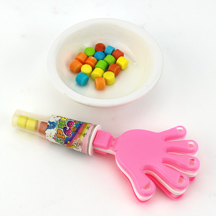 Colorful plastic mini hand clapping toy candy CH-T1299