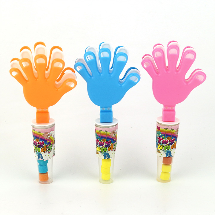 Colorful plastic mini hand clapping toy candy CH-T1299