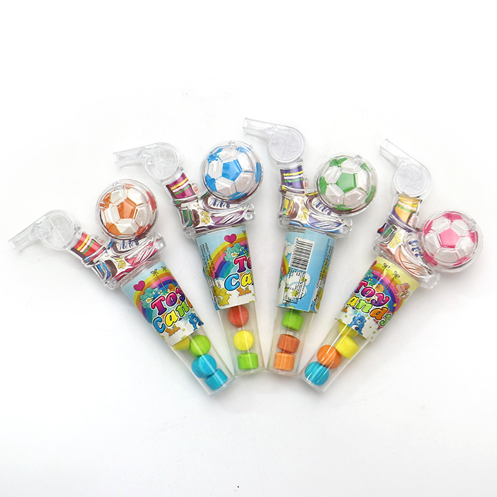 Cartoon playing football whistle toy candy CH-T1301