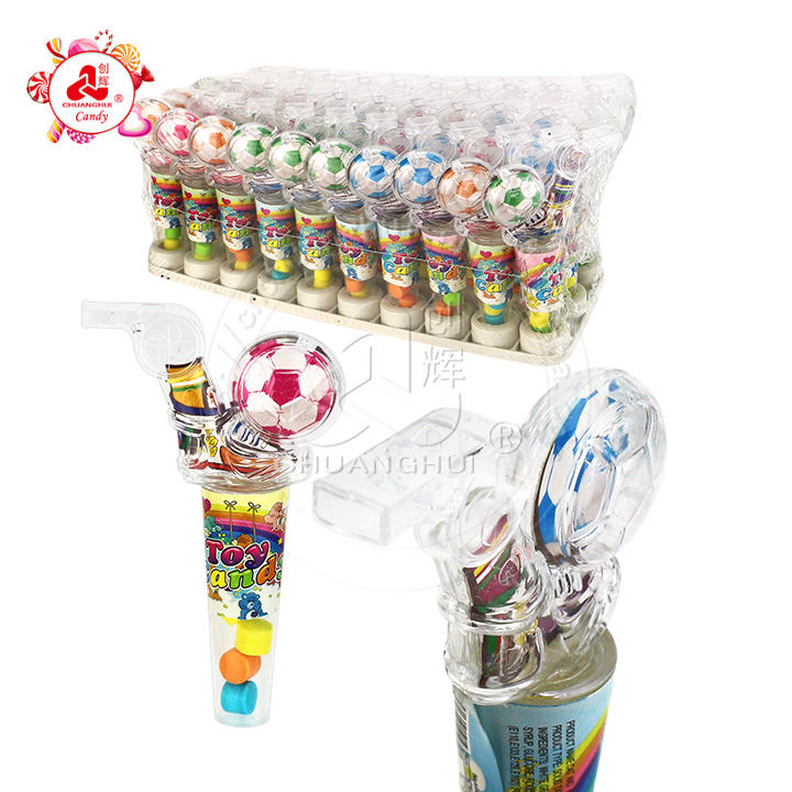 Cartoon playing football whistle toy candy CH-T1301