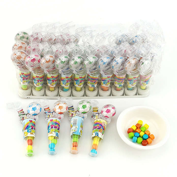 Cartoon playing football whistle toy candy CH-T1301