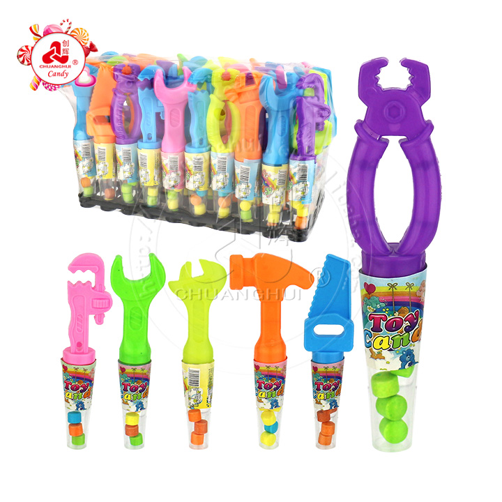 Colorful mini plastic household tool shaped toy candy CH-T1302