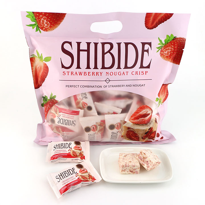 High-quality Taiwan nougat candy strawberry flavor nougat crisp CH-D123