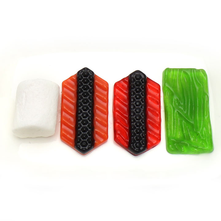 Japanese sweet Sushi shaped soft gummy candy with marshmallows CH-J579