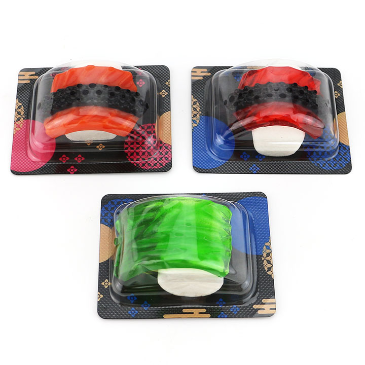 Japanese sweet Sushi shaped soft gummy candy with marshmallows CH-J579