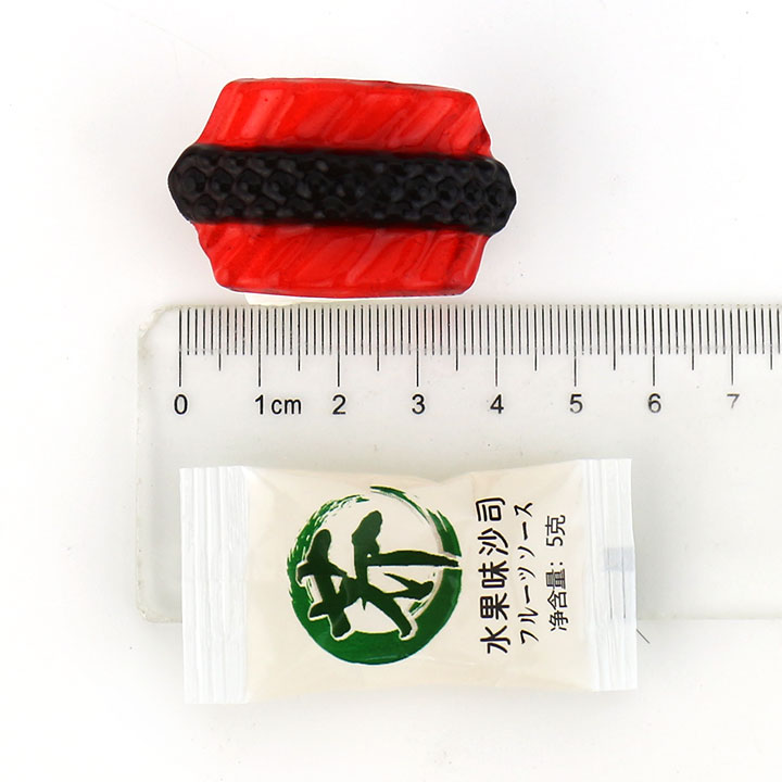 Japanese sweet fruity flavors sushi shaped soft gummy candy with jam CH-J580