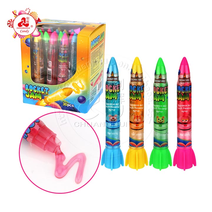 2024 New Mini Rocket shape gel jam syrup candy toy CH-N691
