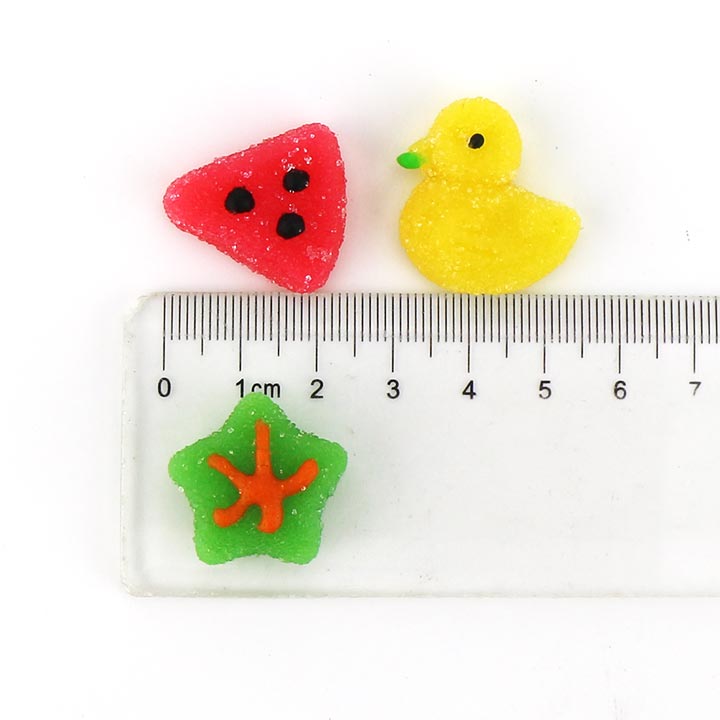 Cartoon 3-in-1 stars, watermelon slices, duck shaped string soft gummy candy CH-J585