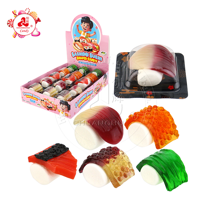 Japanese candy 8g Sushi shaped soft gummy candy with marshmallows CH-J587