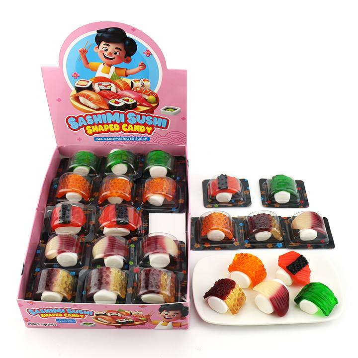 Japanese candy 8g Sushi shaped soft gummy candy with marshmallows CH-J587
