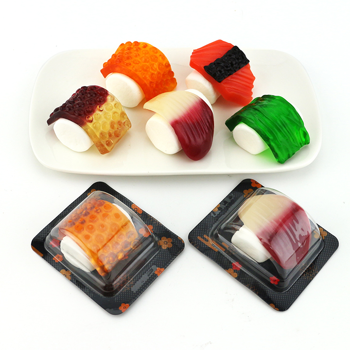 Japanese candy 8g Sushi shaped soft gummy candy with marshmallows CH-J587