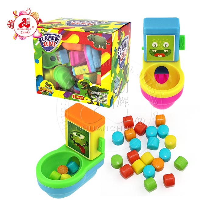 Flush Toilet shaped candy dispenser toy candy CH-T1307