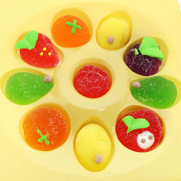 3D assorted Fruits Party shape pectin soft gummy candy CH-J590