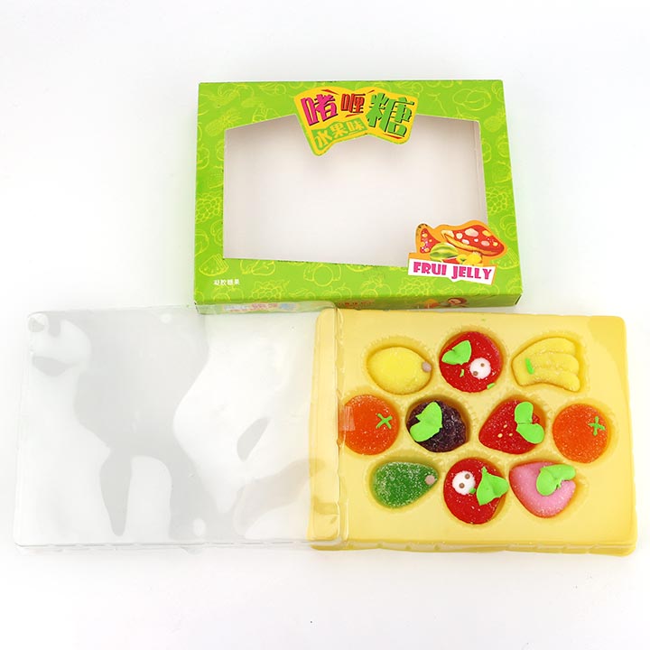 Halal 3D assorted fruits shape pectin soft fudge candy CH-J591