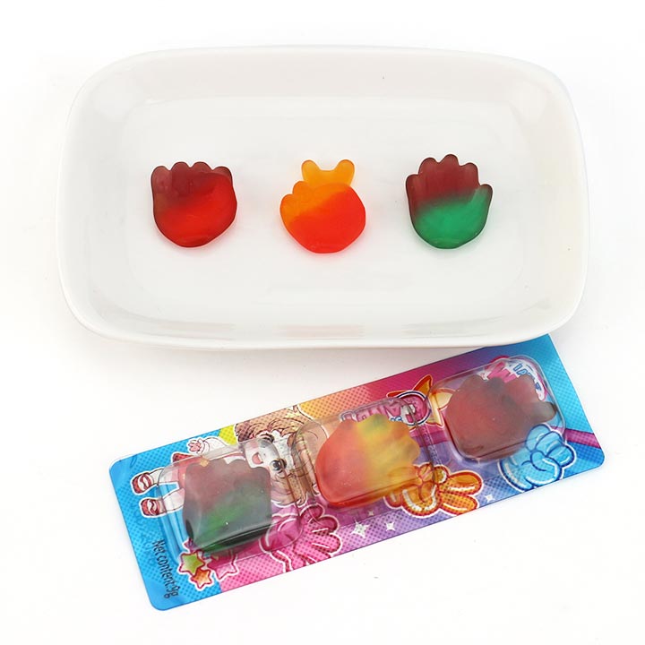 Guessing Game rock paper scissors finger shape soft gummy candy CH-J595
