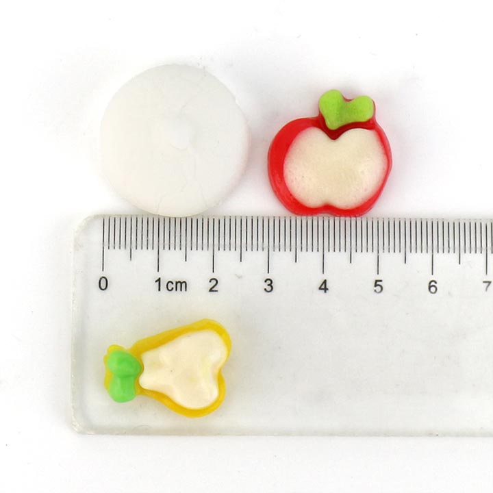 Cartoon soft candy apples, pear shaped Fruits Gummy candy with Marshmallows Pop CH-J598