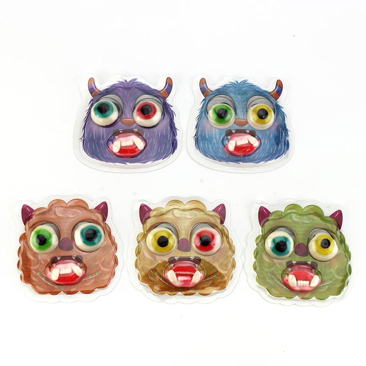 Cartoon Monster eyeballs and teeth shaped soft gummy candy CH-J599