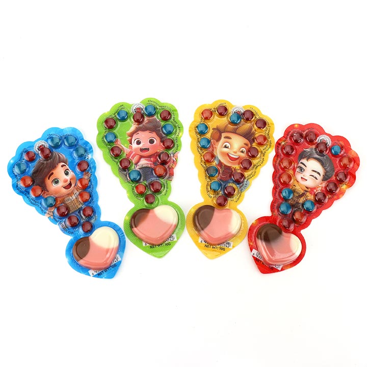 Three color Necklet heart shaped choco jam with chocolate beans CH-BC130