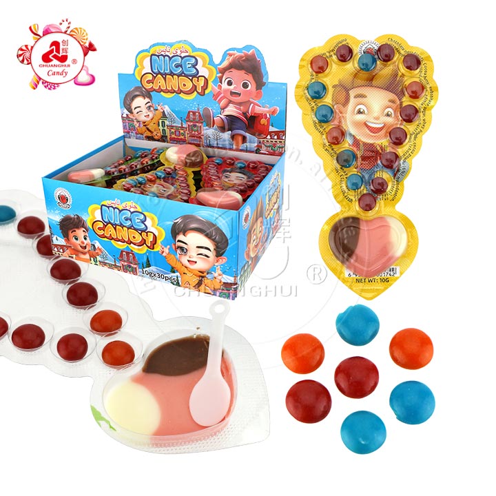 Three color Necklet heart shaped choco jam with chocolate beans CH-BC130