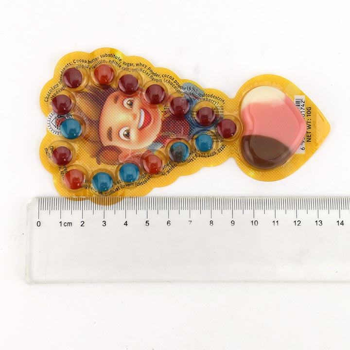 Three color Necklet heart shaped choco jam with chocolate beans CH-BC130
