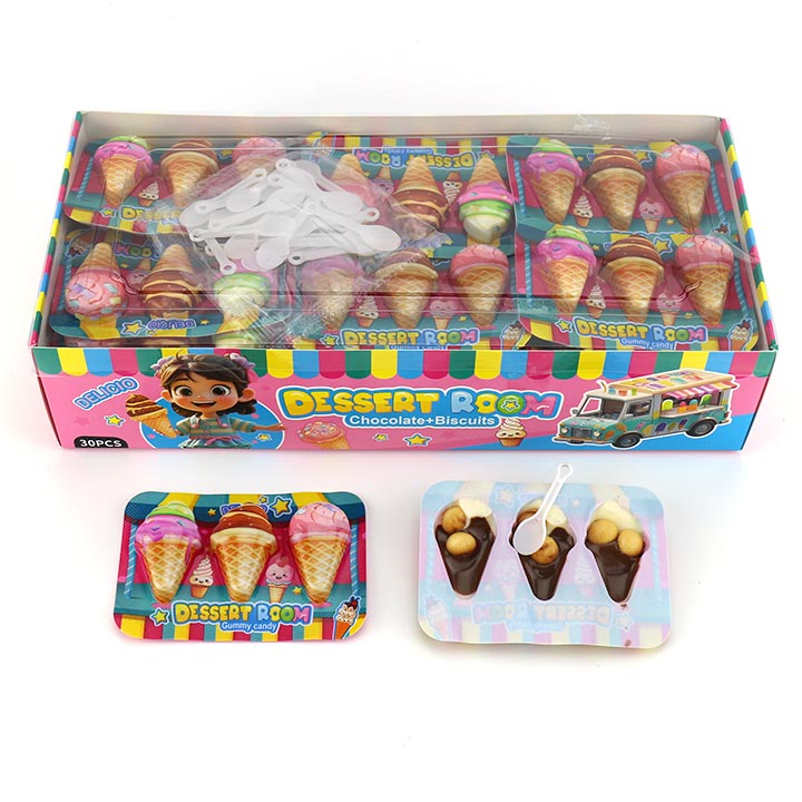 Dessert room ice cream shaped chocolate cream with biscuit ball CH-BC131