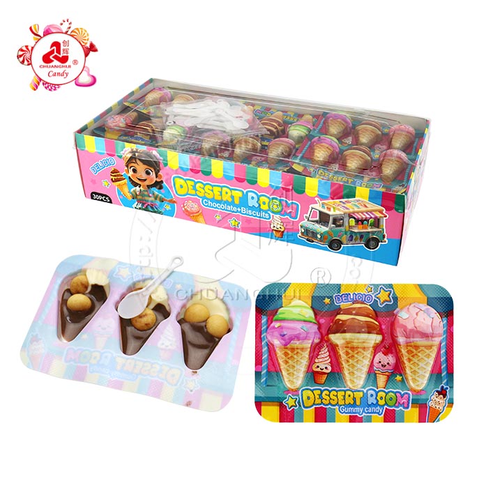 Dessert room ice cream shaped chocolate cream with biscuit ball CH-BC131