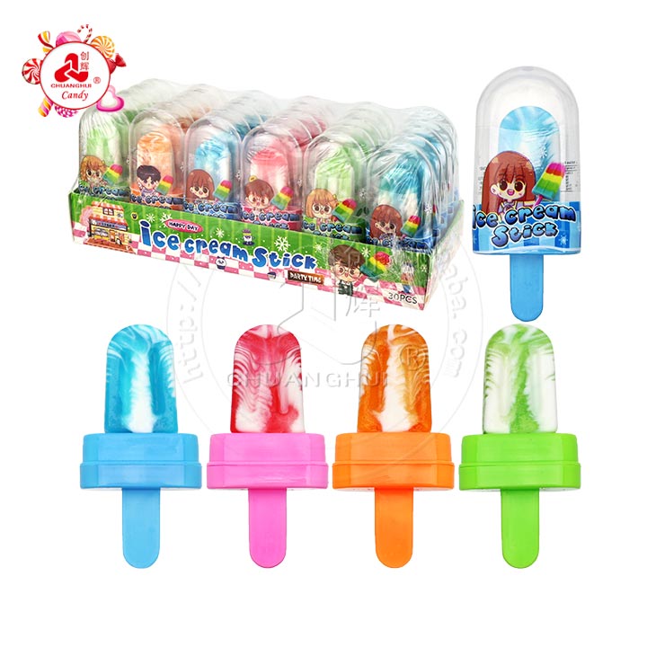 Mini ice cream popsicle shaped hard lollipop stick candy CH-BP120