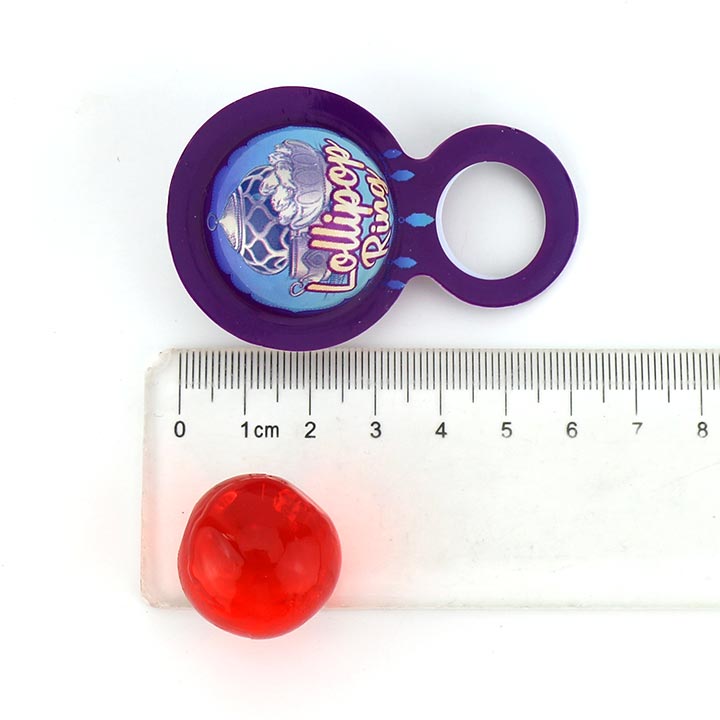HALAL 3D Lollipop Ring soft gummy candy ball with jam filled CH-J552