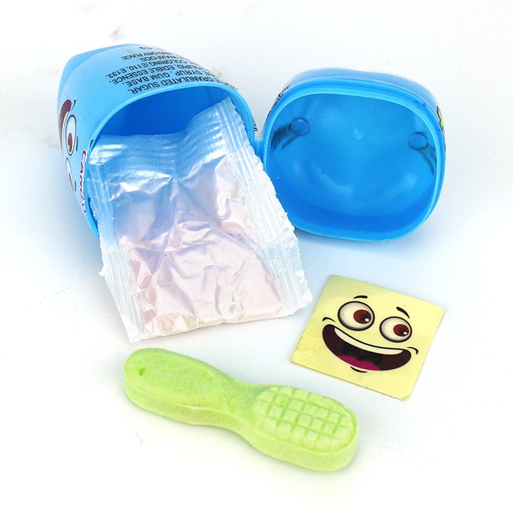 Cartoon Tooth Candy toothbrush pressed tablet candy and sour powder with tattoo sticker CH-N703