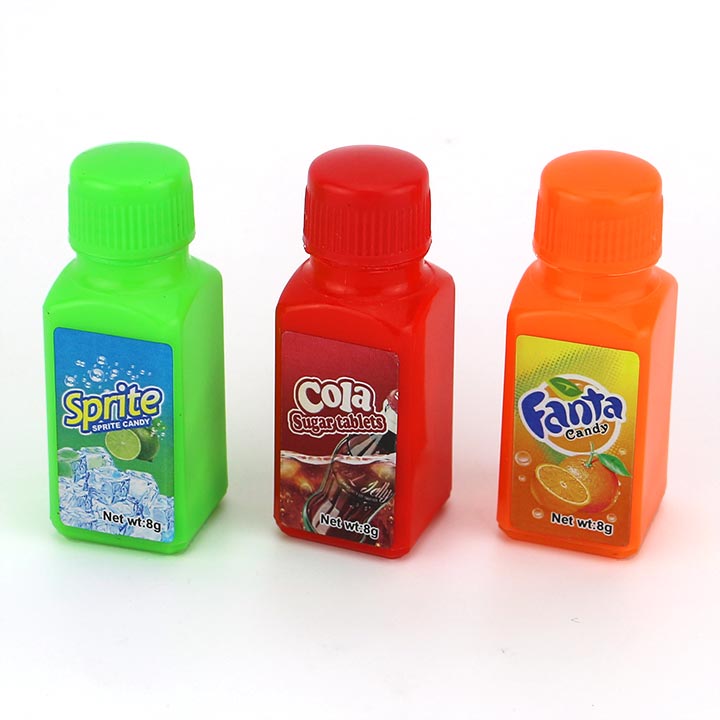 Bottled cola, lemon, orange soda flavored pressed tablet candy CH-N706