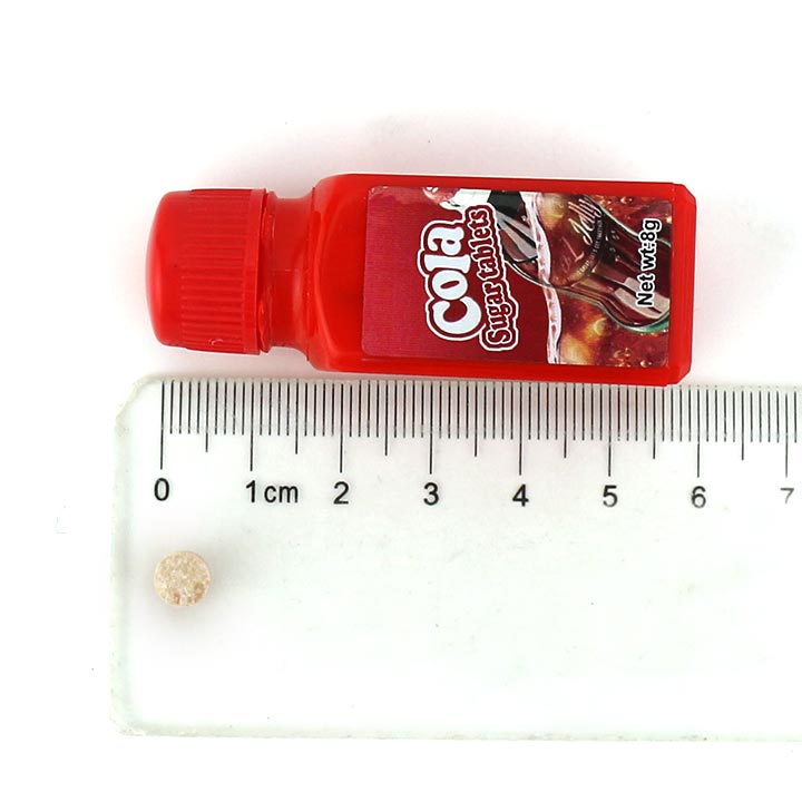 Bottled cola, lemon, orange soda flavored pressed tablet candy CH-N706