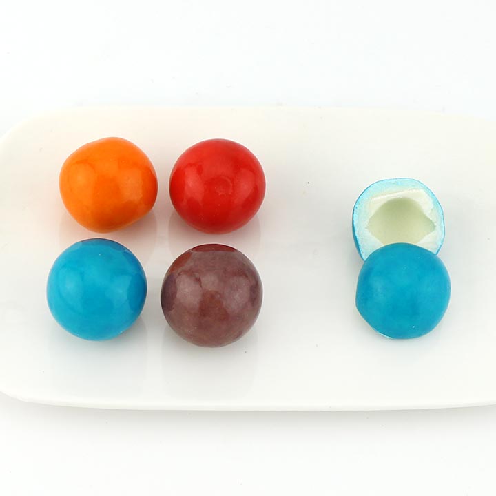 Wholesale colorful big size hollow bubble gum ball candies in bulk CH-S118