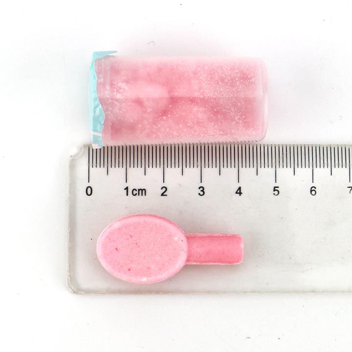 Sour spoon shaped pressed tablet candy with sour powder CH-Z273
