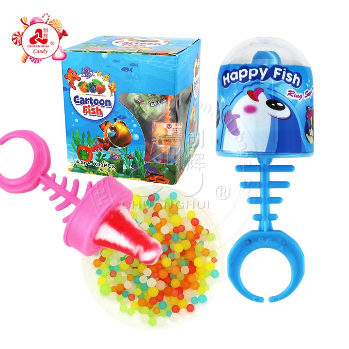 Happy Fish bone shaped nipple lollipop with mini candy CH-T1253-1