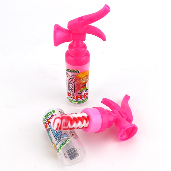 Cartoon Fire extinguisher shape whistle lollipop toy candy CH-T1313