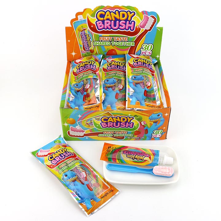 Candy brush pressed toothbrush candy and jelly gel jam toothpaste CH-T1315