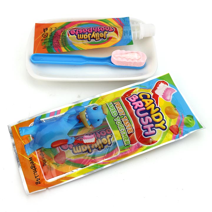 Candy brush pressed toothbrush candy and jelly gel jam toothpaste CH-T1315