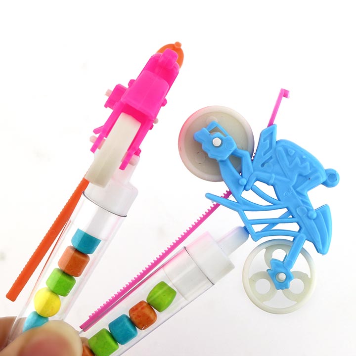 Pull strip motorcycle toy candy CH-T1318