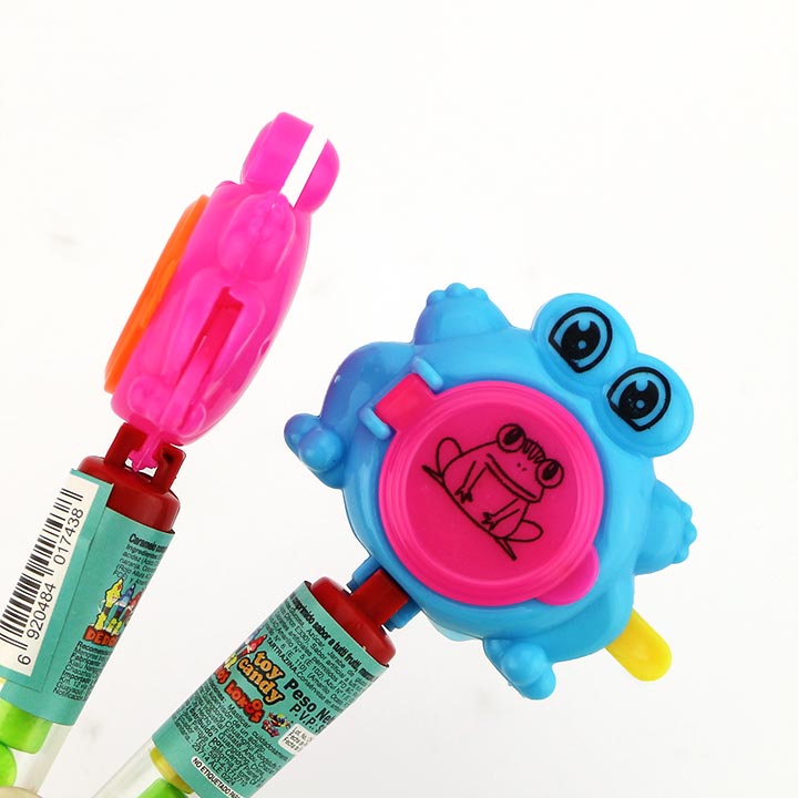 Cartoon frog catapult shooting flying saucer toy candy CH-T1319